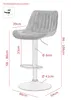 Hela Tische, 2er Set Barhocker Bistrohocker Sabine, Samt Produktbild-Vorschau 2