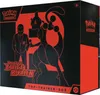 A black and red box for a Pokemon trading card game product, featuring artwork of Mewtwo and a Team Rocket member. Produktbild-Vorschau