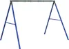 A blue and green metal swing set frame against a white background. Anteprima dell’immagine prodotto