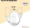 Wilmax Teekanne 850 ml Weiß Porzellan WL-994020/A Produktbild-Vorschau 4