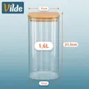 Vilde | Barattoli in vetro con coperchio in bambù - Set da Anteprima dell’immagine prodotto 6
