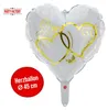Folienballon Gold Herzen weiß-gold Ø 45 cm Produktbild-Vorschau 6