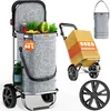 MONZANA® Chariot de courses gris 56 litres 3en1 pliable Voir les images du produit 1