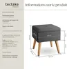 tectake® Sgabello con contenitore Elva in look lino Anteprima dell’immagine prodotto 19