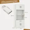 COSTWAY Küchenschrank 168cm, Buffetschrank mit 4 Türen, Produktbild-Vorschau 3