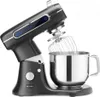 A black planetary stand mixer with a stainless steel bowl and whisk attachment, shown against a white background. Voir les images du produit