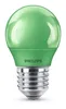 A single green Philips LED light bulb is shown against a white background. Produktbild-Vorschau