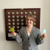 Jeu de match 4 mural - bois - 86x78 cm - vert/jaune - Voir les images du produit 5