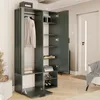 Armoire Milo avec miroir, étagères et tringle à vêtements, Voir les images du produit 2