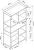 Standregal 'Belana' Bücherregal 137 x 70 x 33 cm mit 9 Produktbild-Vorschau 4