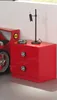 Vipack Nachttisch Monza 2-Schubladen Holz Rot Produktbild-Vorschau 7