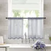 2 Paneele transparente Vorhänge Stangentasche Netzgardinen Produktbild-Vorschau 1