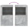 vidaXL Armoire d'appoint avec lampes LED gris béton Voir les images du produit 11