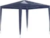 A blue party tent with white poles, isolated on a white background. Náhled obrázku produktu