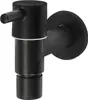 A black garden faucet mounted on a wall. Podgląd zdjęcia produktu