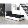 Gepolstertes Einzelbett 120x195 SARAH PLUS 2 - schwarz/weiß Produktbild-Vorschau 1
