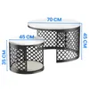 STILVORA Couchtisch-Set mit geometrischem Hohlmuster, Produktbild-Vorschau 7