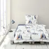 BIERBAUM Bettwäsche Seersucker blau 135x200cm, mit 1 Kissen Produktbild-Vorschau 5