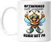Optimismus Sumsi mit Po Biene Tasse Weiß Happy Büro Work Produktbild-Vorschau 1