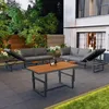 OKWISH Salon de Jardin 3 Pièces avec 2 Canapés, 1 Table, Voir les images du produit 2