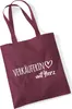 Huuraa Jutebeutel Verkäuferin mit Herz 10 Liter Burgundy Produktbild-Vorschau 1