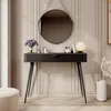 Katerara - Toilette, 100x38x78h cm Schwarz, eine Schublade Produktbild-Vorschau 7