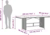 vidaXL Zahradní stůl se skleněnou deskou šedý 190x80x74 cm Náhled obrázku produktu 7