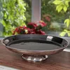 Etagere, 1 Etage, Oval, Aluminium, Silber-Schwarz, poliert, Produktbild-Vorschau 1