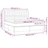 vidaXL Boxspringbett mit Matratze Blau 180x200 cm Stoff Produktbild-Vorschau 6