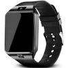 A close-up studio shot of a black smartwatch with a black strap, presented against a white background. Produktbild-Vorschau