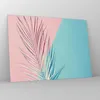 Bilder auf glas - Einteilig - Blatt Rosa Türkis - 70x50cm - Produktbild-Vorschau 4