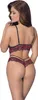 Spitzen-String-Bodysuit im Schritt - Schwarz/Rot Produktbild-Vorschau 2