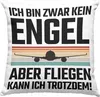 Trendation - Pilot Geschenk Deko-Kissen mit Füllung 40x40 Produktbild-Vorschau 1