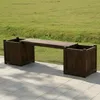 Kondela Gartenbank aus Holz mit Pflanzkästen Sasil - braun Produktbild-Vorschau 11