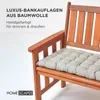 HOMESCAPES 2er Bankauflage grau 100% Baumwolle Produktbild-Vorschau 2