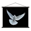 MuchoWow® Textilposter Taube - Vogel - Schwarz - Weiß - Produktbild-Vorschau 1