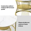 Set di 2 tavolini da caffè rotondi, oro e bianco Anteprima dell’immagine prodotto 6