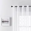 2 Stück Vorhänge Weiß Bestickt Rankenmuster Voile Vorhang Produktbild-Vorschau 5