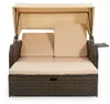 Mucola Fauteuil-cabine de plage en rotin Lit de bronzage Voir les images du produit 13