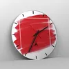 Wanduhr - Rund - Glasuhr - Rot Farben Stück - 30x30cm - Produktbild-Vorschau 4