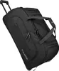 A black Travelite KICK OFF Rollenreisetasche XL luggage bag is shown against a white background. Produktbild-Vorschau