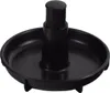 A black plastic chicken roaster stand with a drip tray. Produktbild-Vorschau