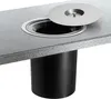 A close-up view of a built-in trash can insert with a lid on a speckled countertop. Produktbild-Vorschau