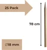25 Pali Ovali in Legno di Faggio Ø18 mm x 78 cm – Picchetti Anteprima dell’immagine prodotto 3