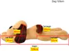 A plush dog toy with measurements indicated. Náhľad obrázku produktu