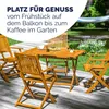 CASARIA® 4er Set Gartenstuhl Balkonstuhl Holz Sydney Produktbild-Vorschau 7