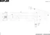 A technical drawing with dimensions of a shower system component. Produktbild-Vorschau
