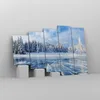 Bild auf Leinwand - Leinwandbild - 5 Teile - Wald Eis See - Produktbild-Vorschau 4
