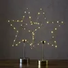 LED Dekoleuchte Herz/Stern - wechselbarer Aufsatz - H: 50cm - Batterie - Timmer - silber Produktbild-Vorschau