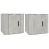 vidaXL TV Wandschränke 2 Stk. Betongrau 40x34,5x40 cm - Produktbild-Vorschau 3